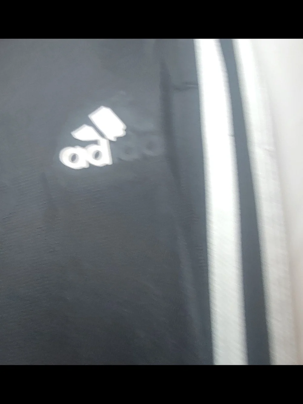 Adidas Black Track Pants with White Stripes